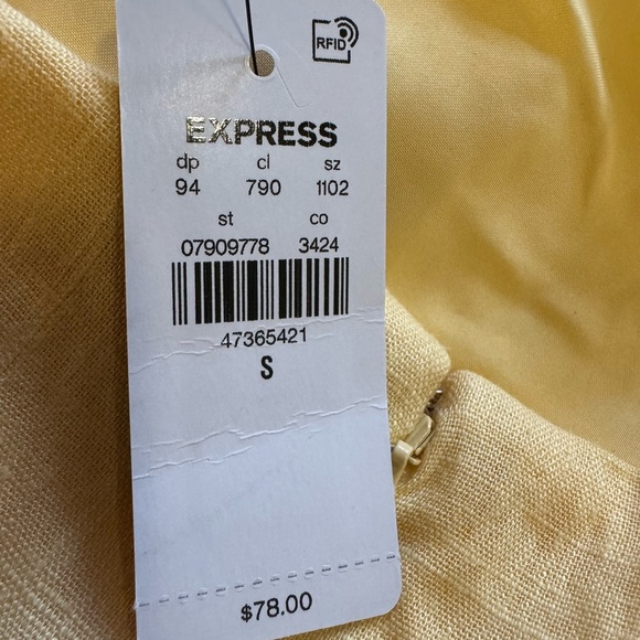 Express Linen-Blend Square Neck Sleeveless Romper NWT small retail $78 - Picture 5 of 9